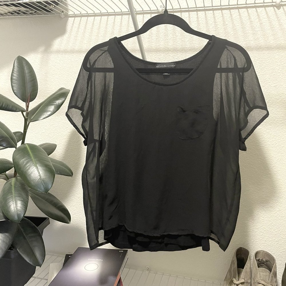 Design History / Sheer Top / Black / Small